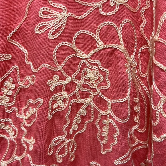 Sundance Embroidery Coverup Coral‎ Size Large - Picture 4 of 5
